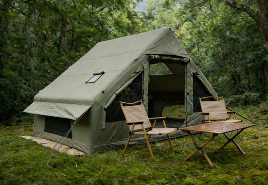 Tienda 6,3 m² · Doble puerta en U · Claraboya pequeña (Oxford 600D)